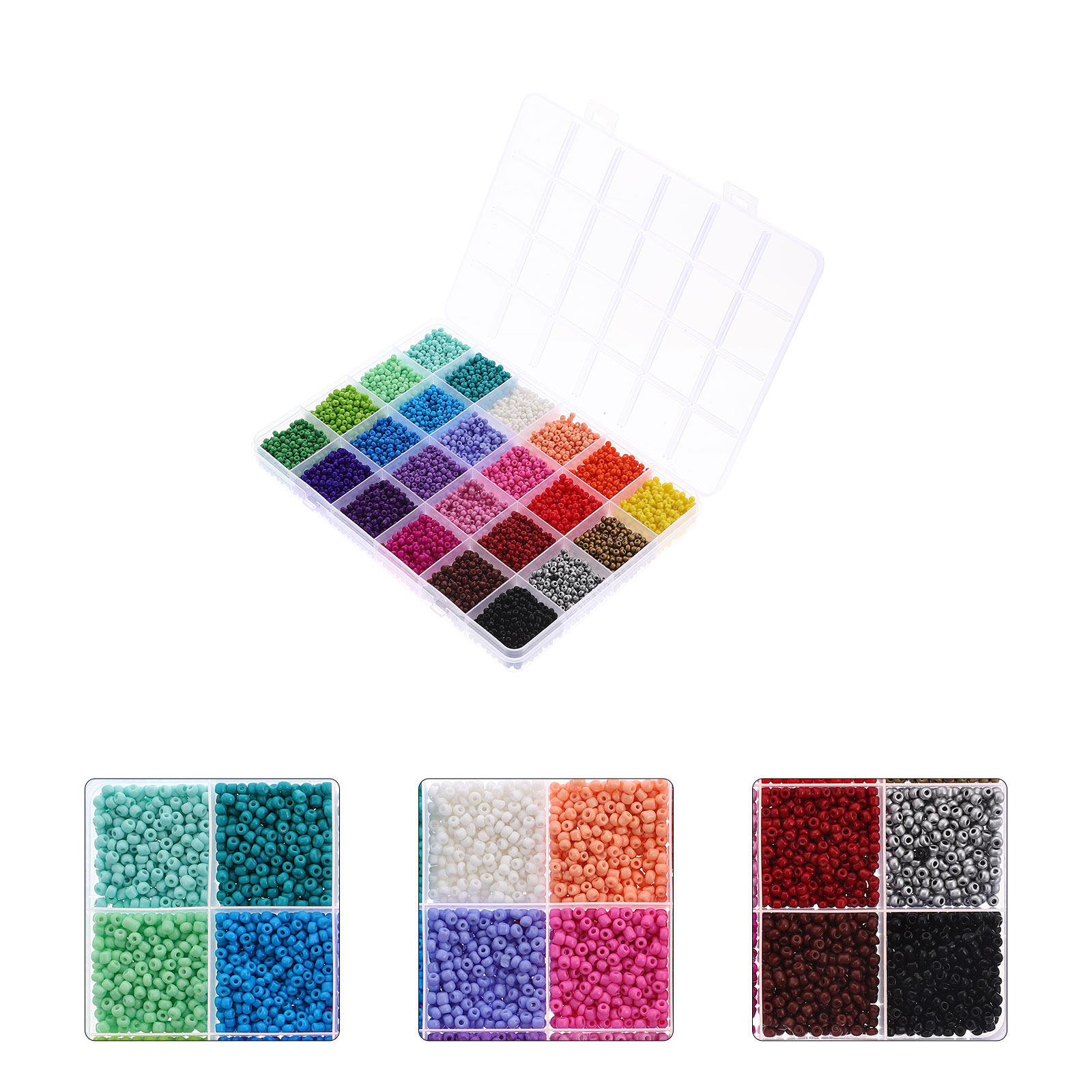 Jewelry Making Diy Kit - 1Set Colorful Glass-Like Acrylic Round Beads