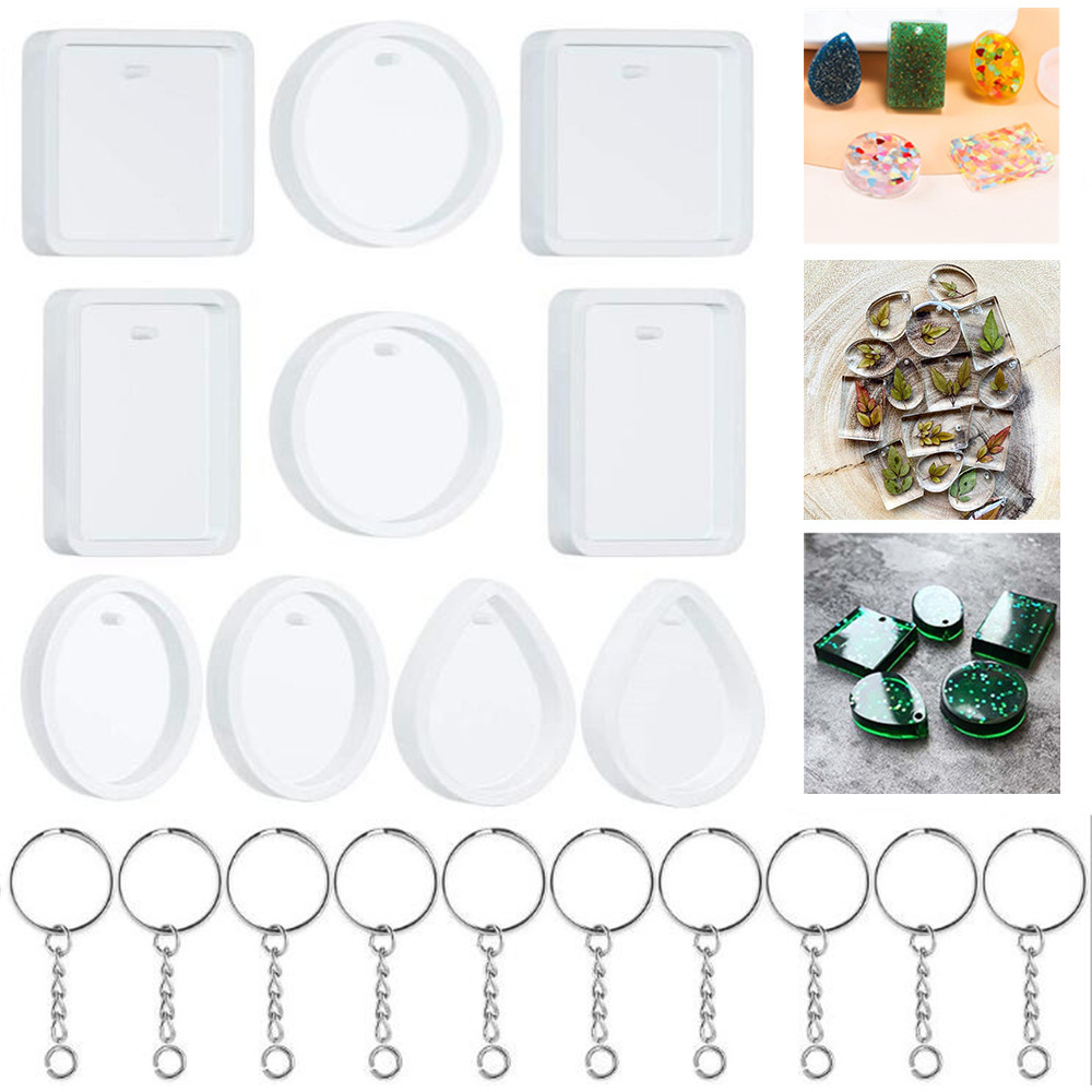 Jewelry Making Techniques - 20Pcs/Set DIY Keychain Pendant Casting Silicone