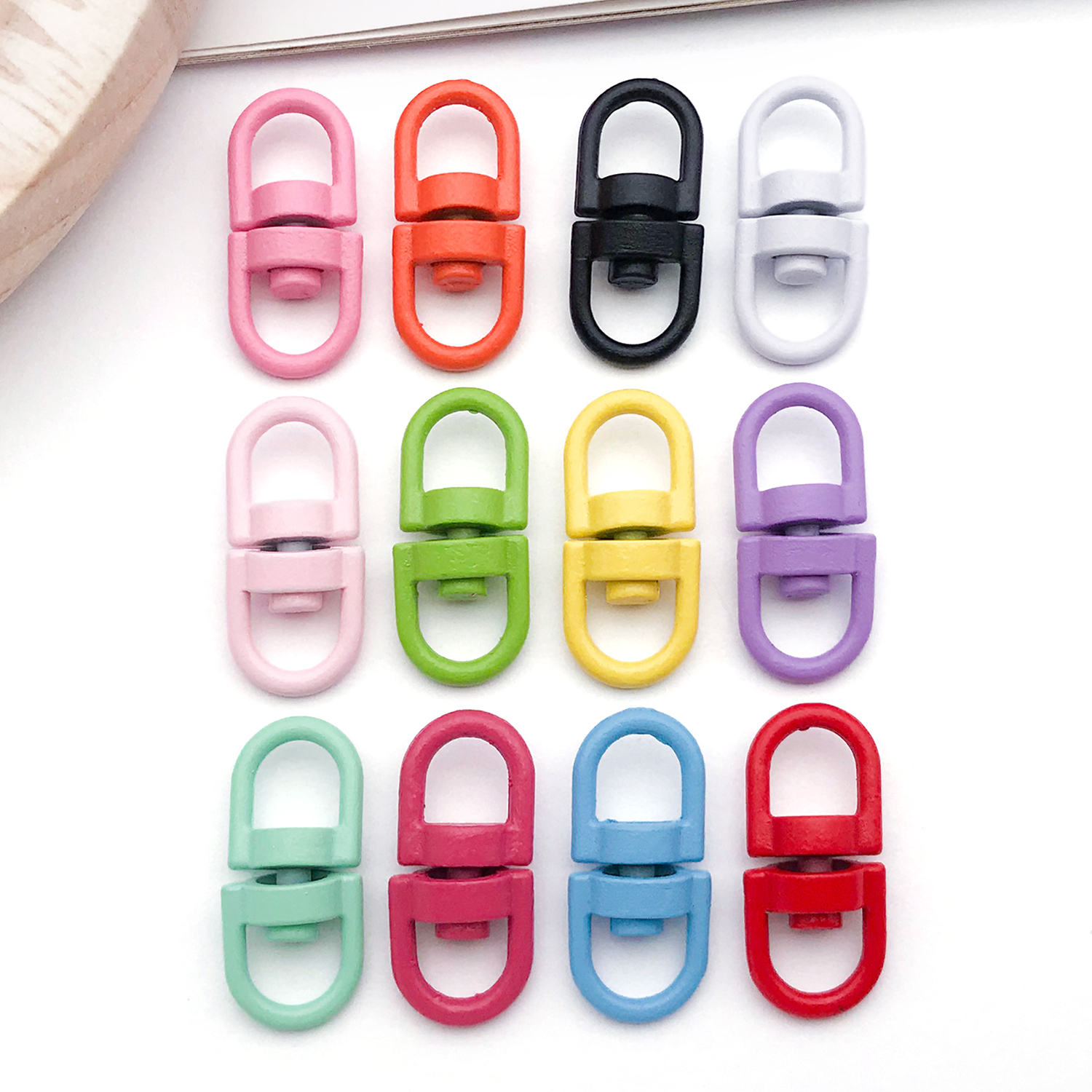 Jewelry Making Hoops - 20pcs Metal Rotate Buckle Key Rings