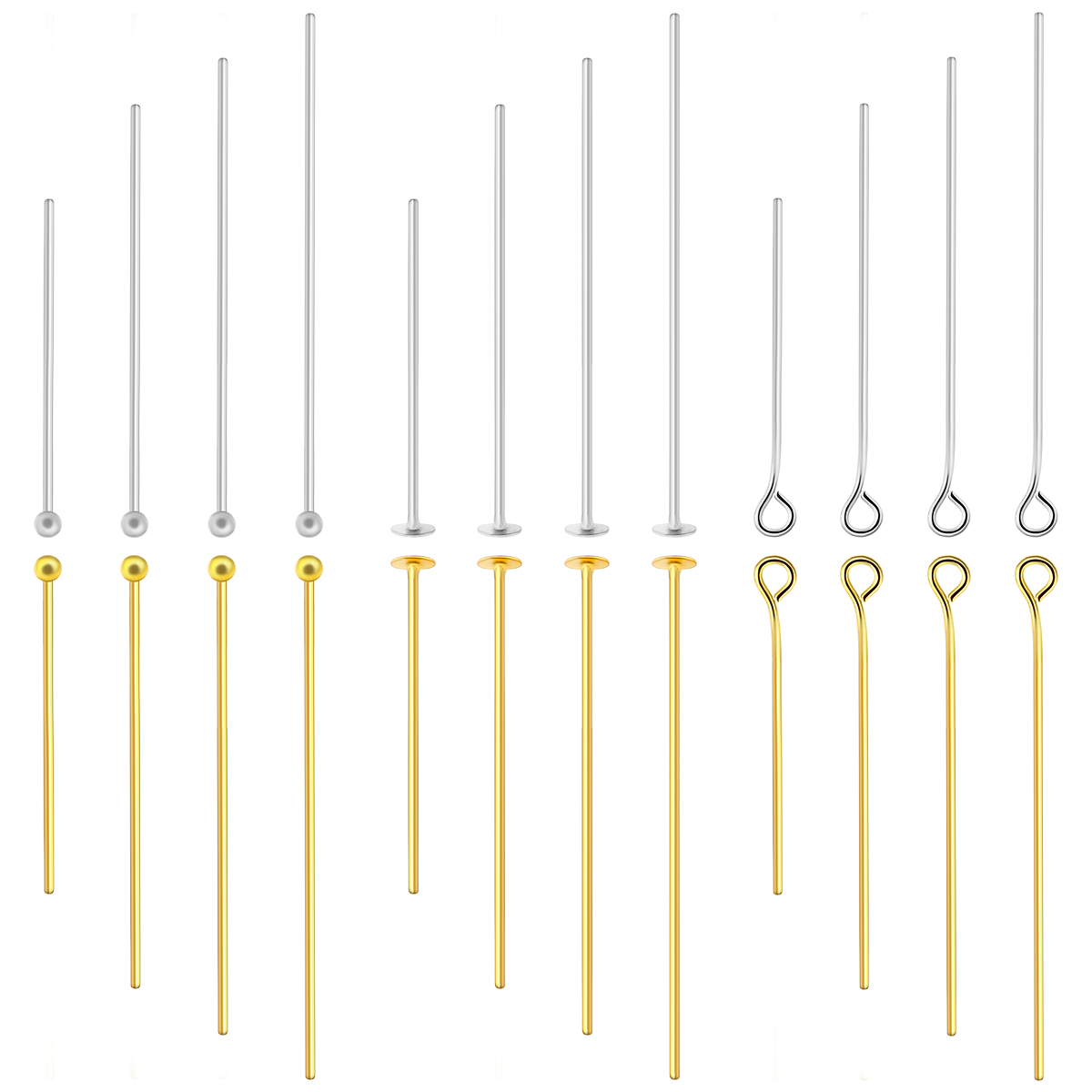 Jewelry Making Looper Tool - 50-100pcs Stainless Steel Flat Head Pins