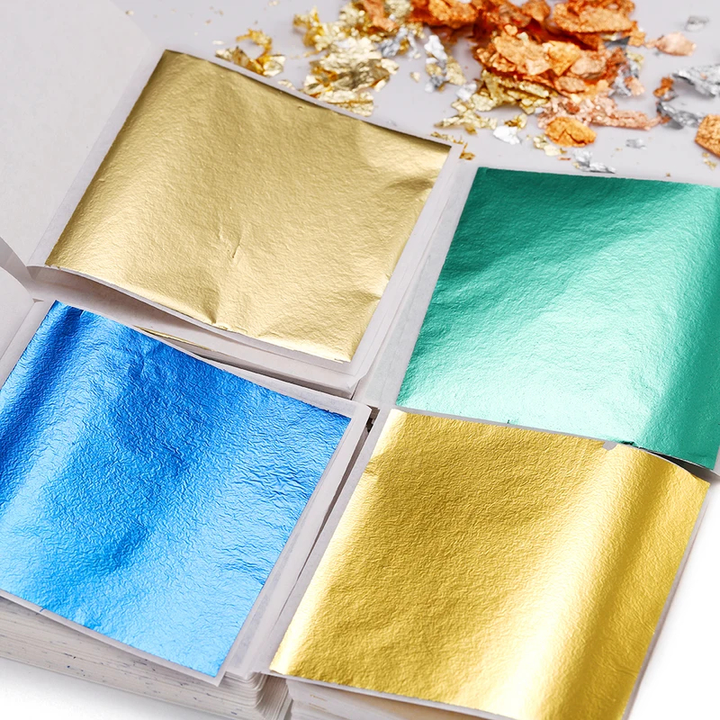 Jewelry Making Techniques - 100-200sheets Imitation Gold Foil Paper Leaf