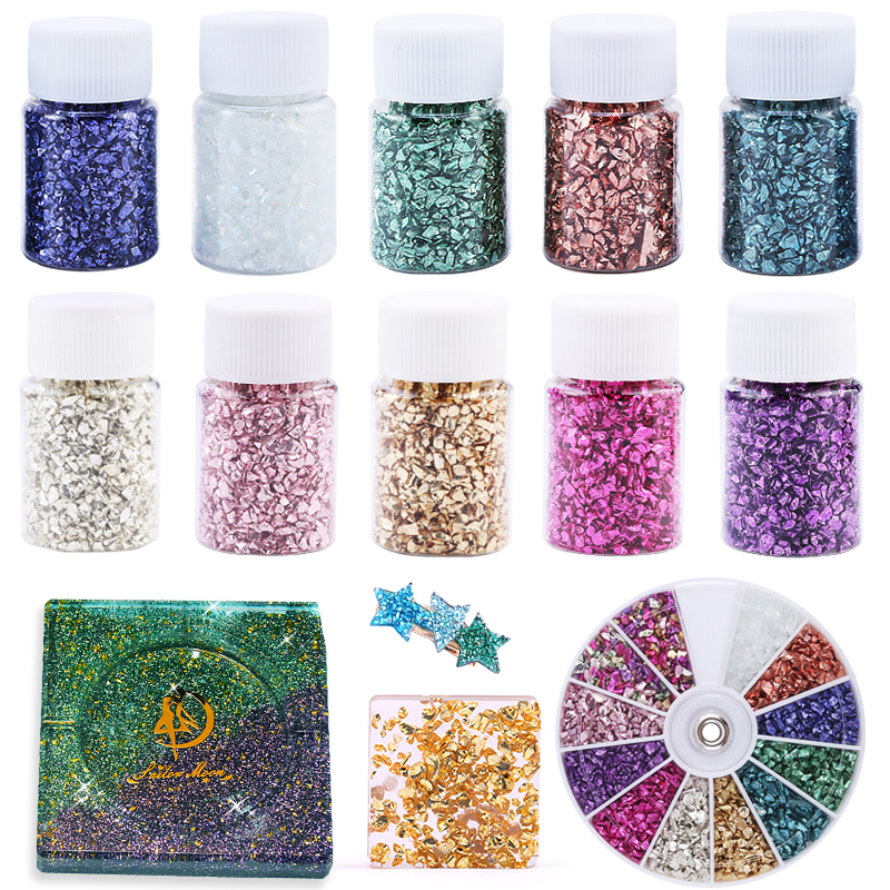Jewelry Making Techniques - Epoxy Resin Colorful Metallic Sandstone Nail