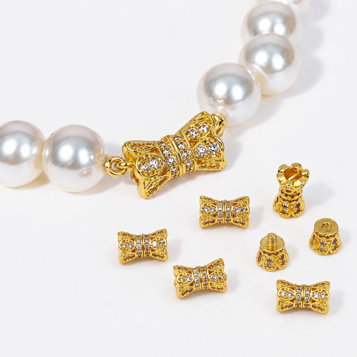 Jewelry Making Gold - 2pcs 18K Gold Plated Cubic Zirconia