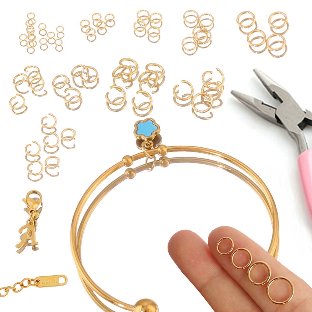 Jewelry Making Looper Tool - 100-200Pcs/lot Stainless Steel Open Jump Rings