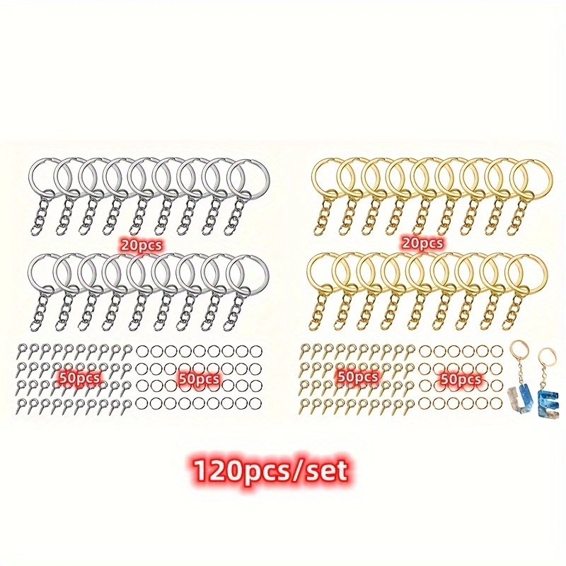 Jewelry Making Looper Tool - 120pcs DIY Keychain Jump Rings Kit