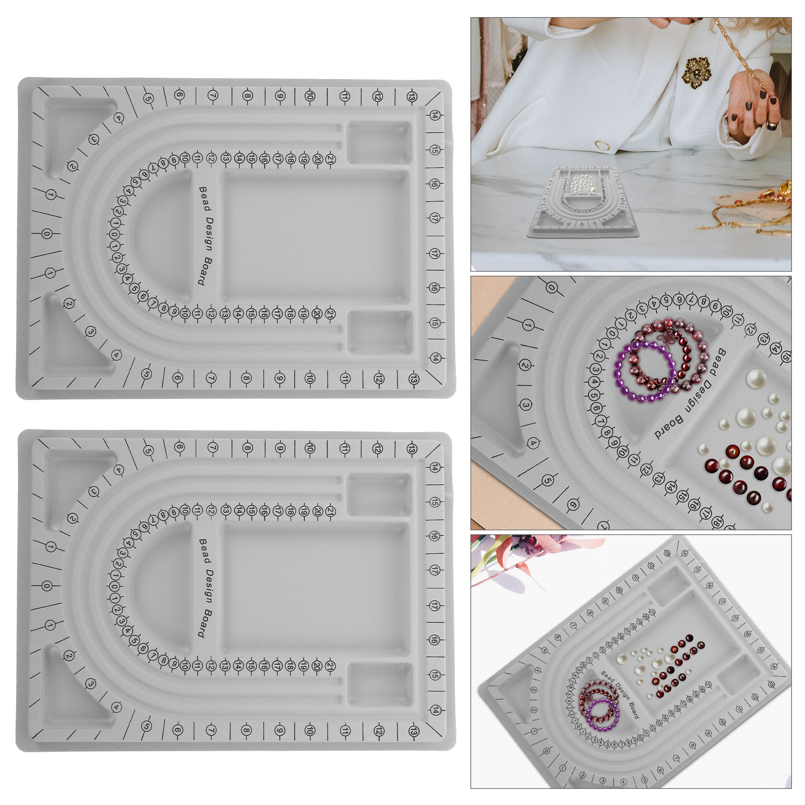 Jewelry Making Board - 2Pcs Bead Design Board Jewelry Making