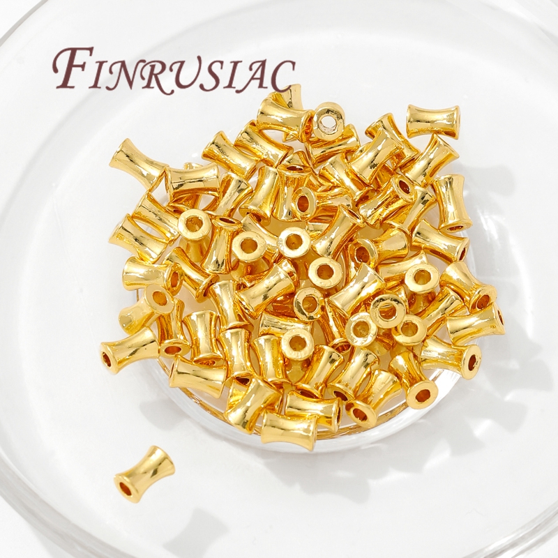 Crimp Bead Tube - 18K Gold Plated Brass Tube Beads