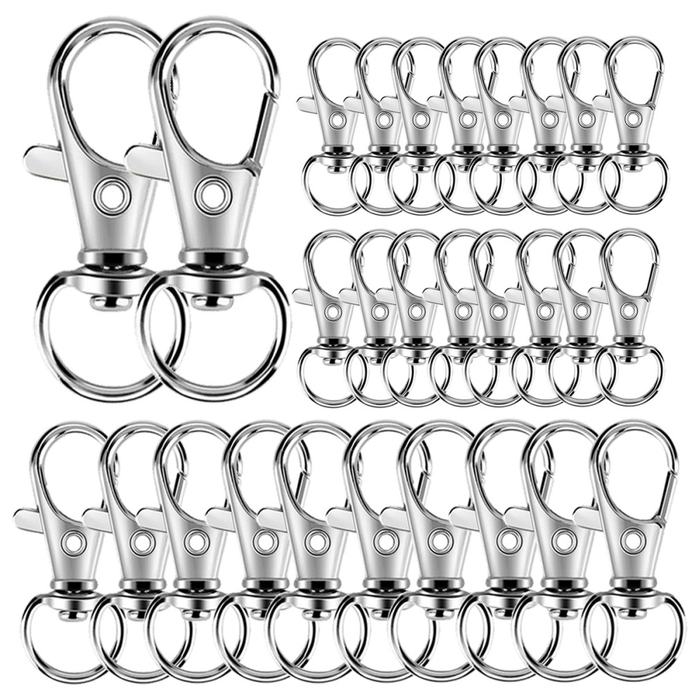 25-200Pcs Metal Swivel Snap Ho - Jewelry Making Hoops avaliação e preço