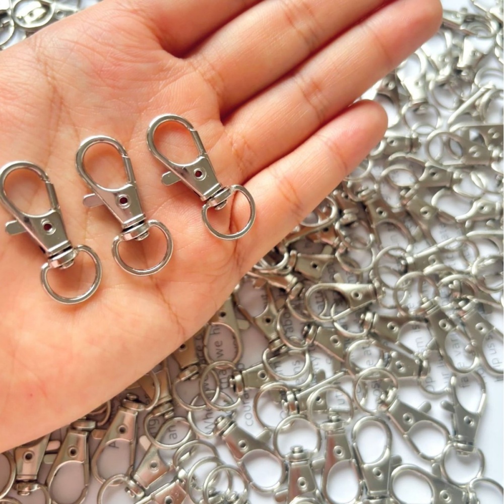 25-200Pcs Metal Swivel Snap Ho - Jewelry Making Hoops avaliação e preço