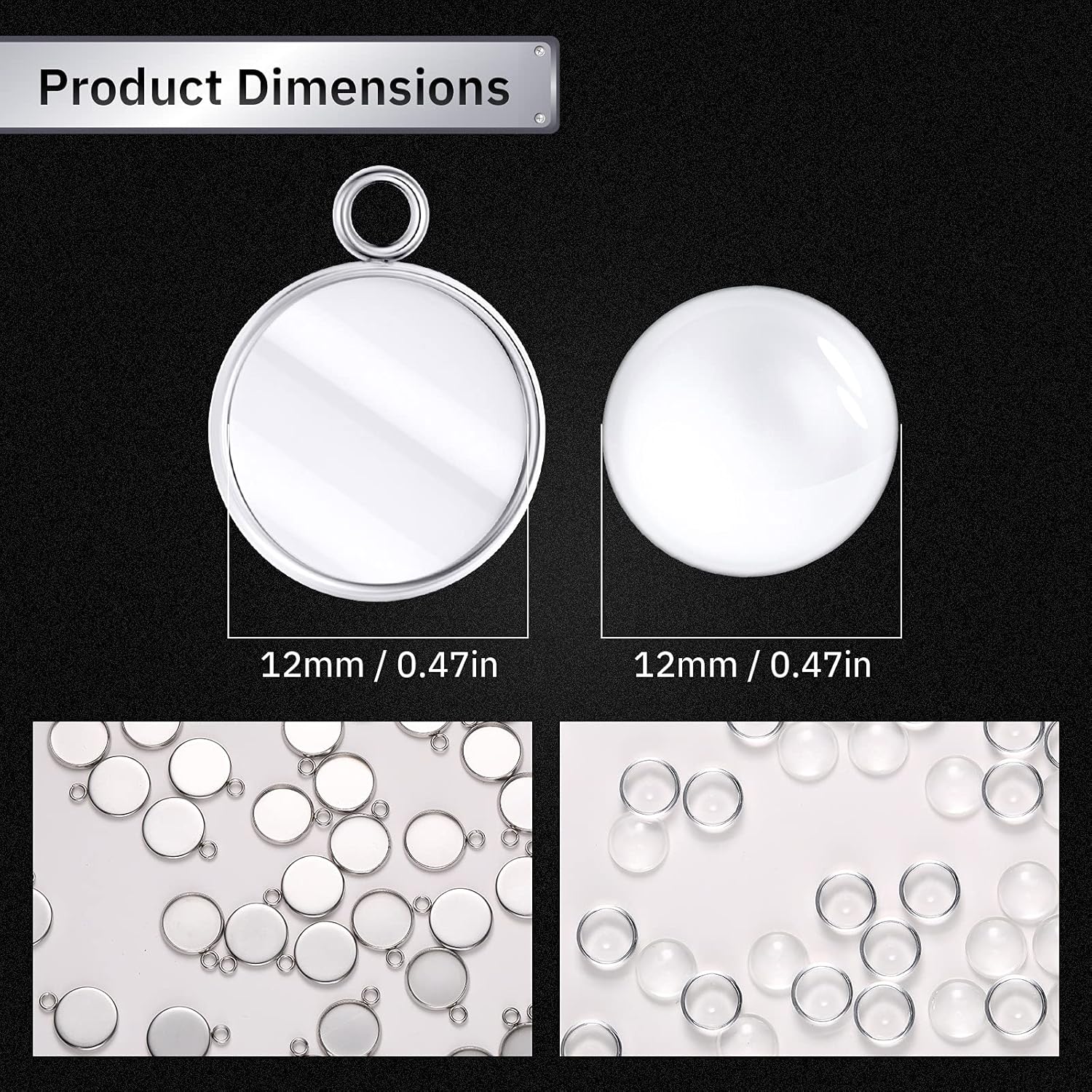 20 Pieces Stainless Steel Roun - Jewelry Making Tray avaliação e preço
