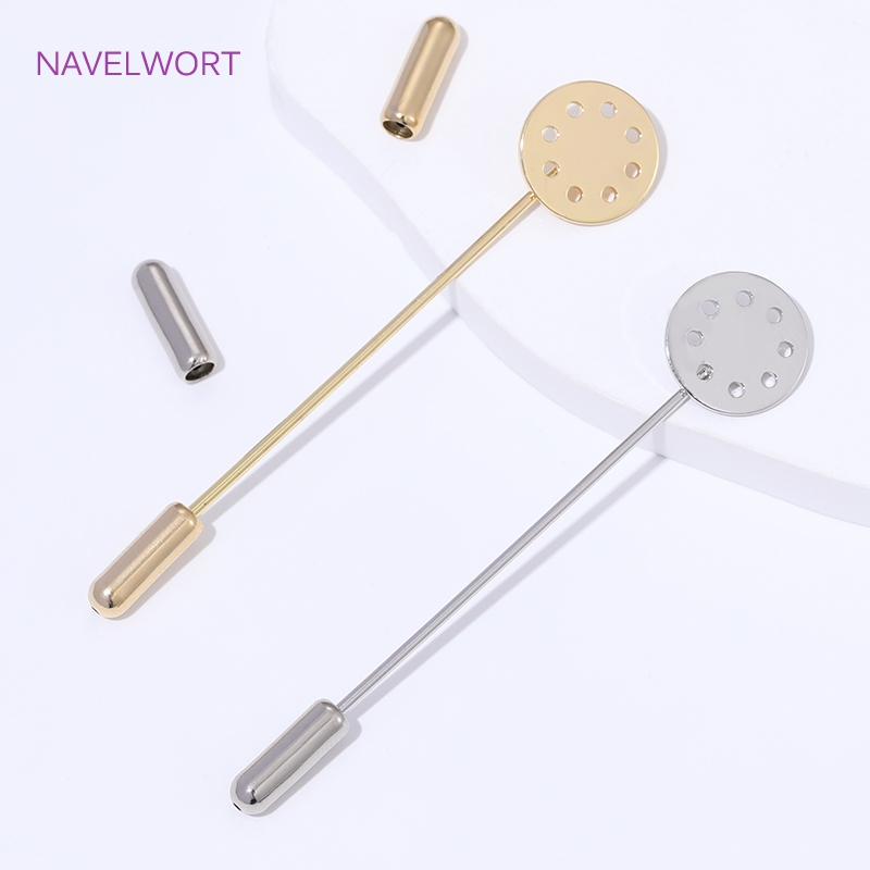 14K Gold Plated Long Brooch Sa - Jewelry Making Tray avaliação e preço