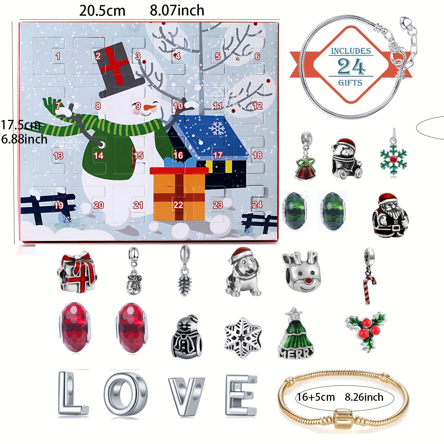 Snowman Christmas Advent Calen - Jewelry Making Diy Kit avaliação e preço
