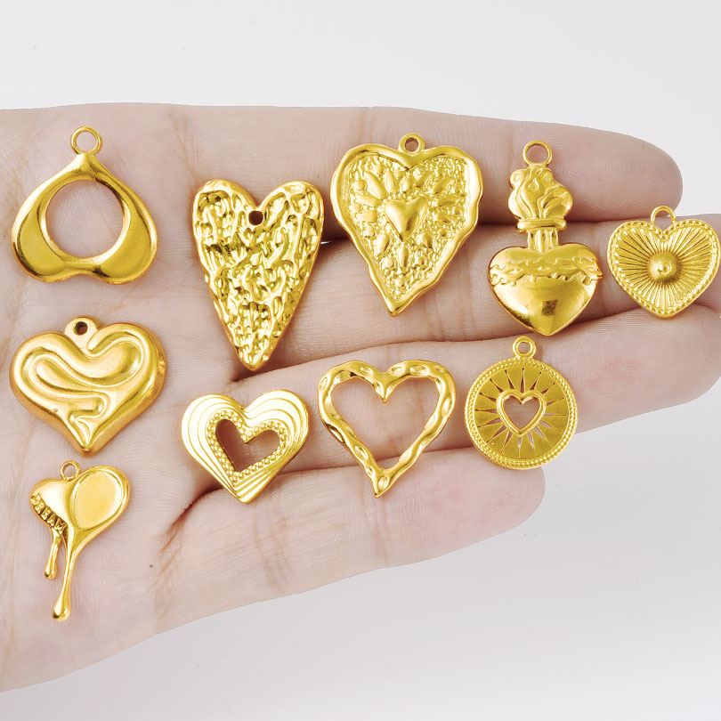 5pcs Golden Stainless Steel Co - Jewelry Making For Couples avaliação e preço