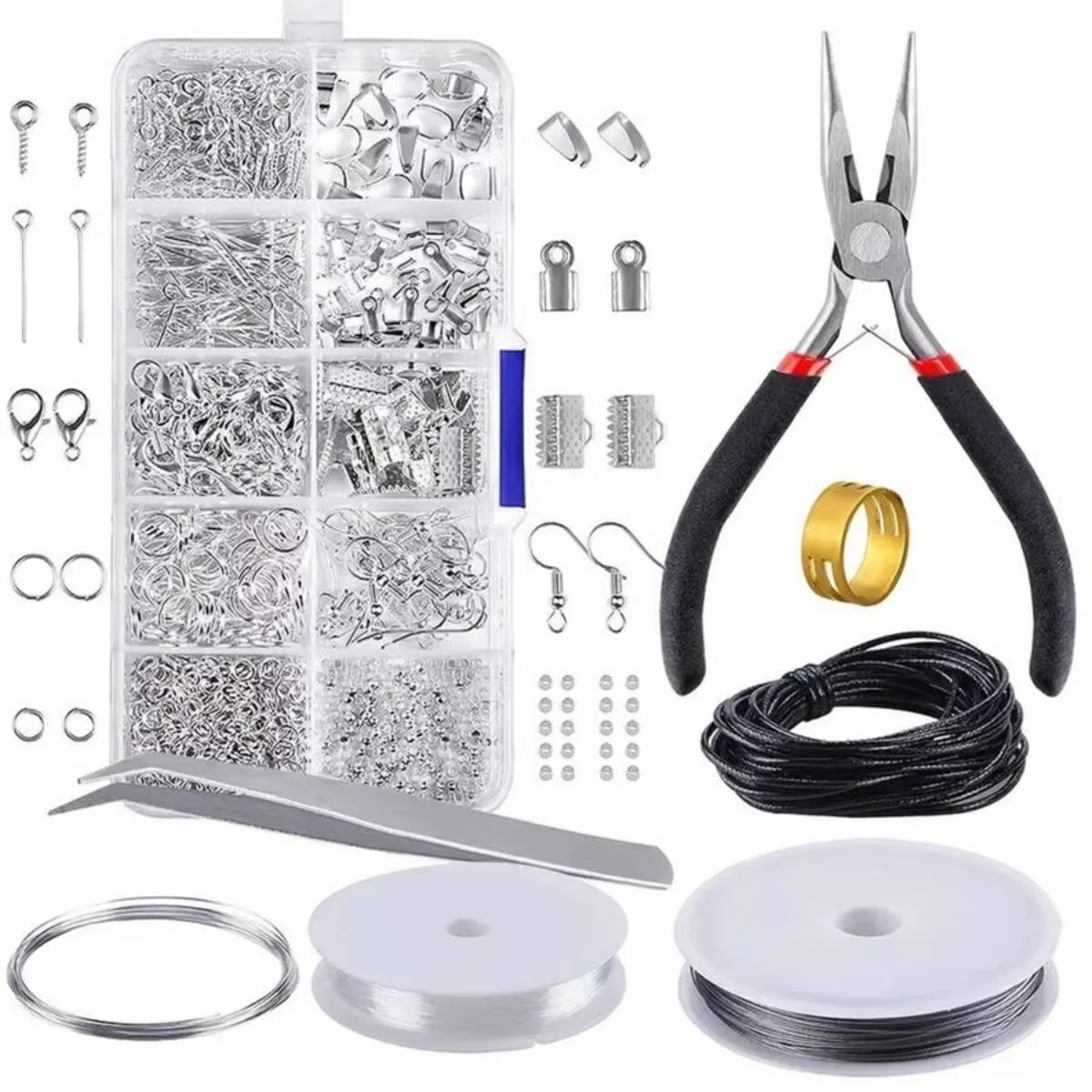 900pcs DIY Jewelry Findings Ki - Jewelry Making Ring Tool avaliação e preço