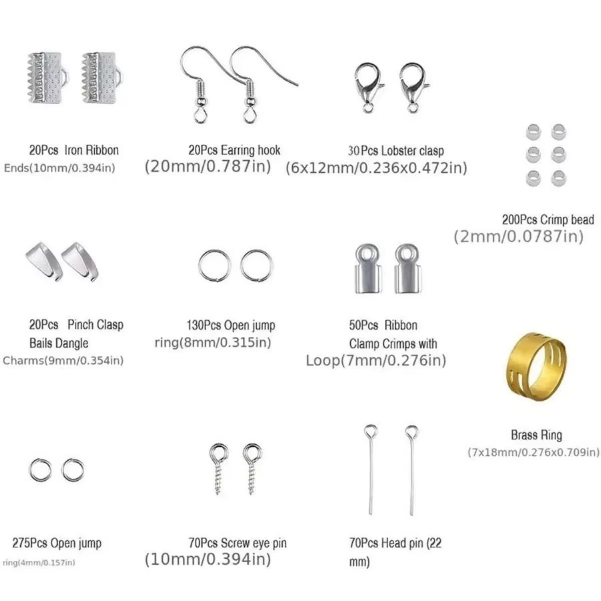 900pcs DIY Jewelry Findings Ki - Jewelry Making Ring Tool avaliação e preço