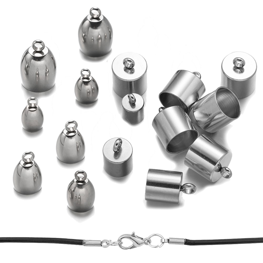 20pcs Tube End Caps Stainless  - Crimp Bead Tube avaliação e preço