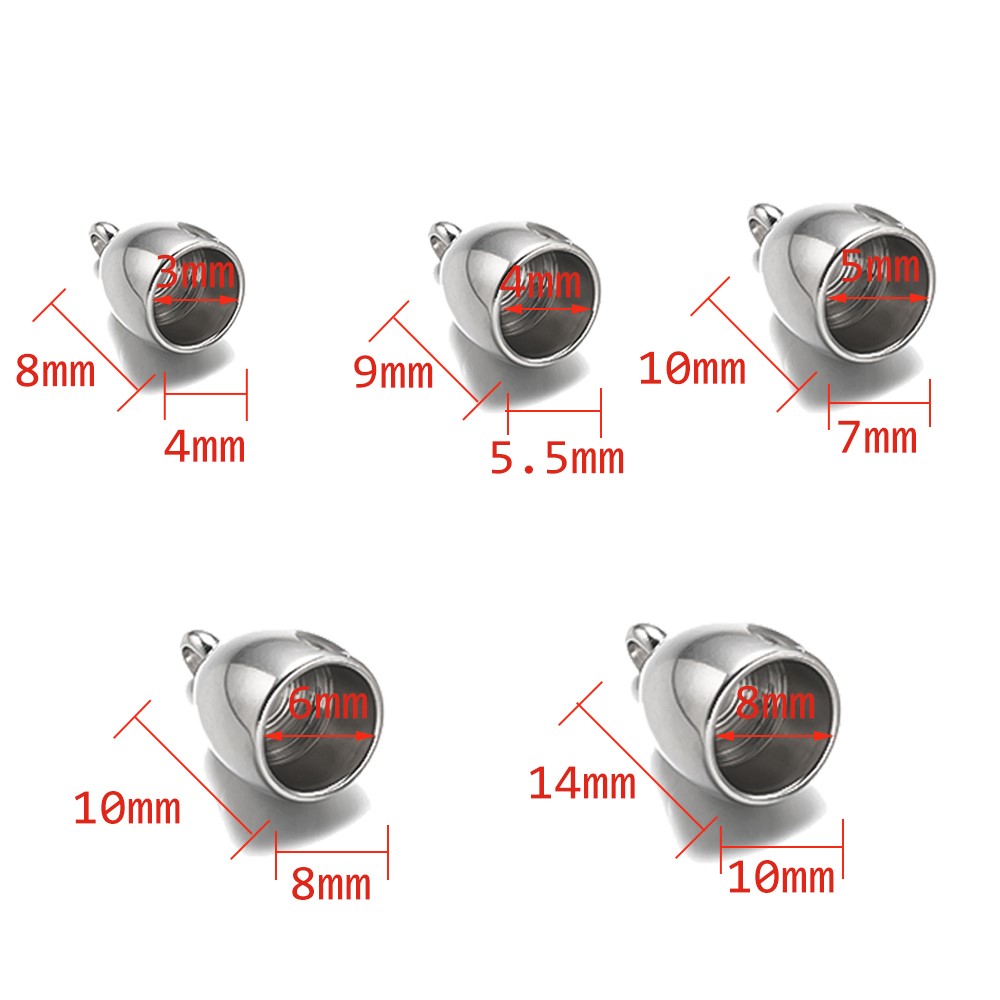20pcs Tube End Caps Stainless  - Crimp Bead Tube avaliação e preço