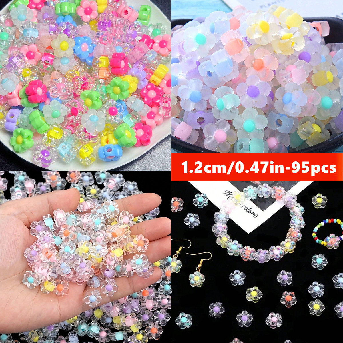 12mm 95pcs 5 colors Random col - Jewelry Making For Couples avaliação e preço