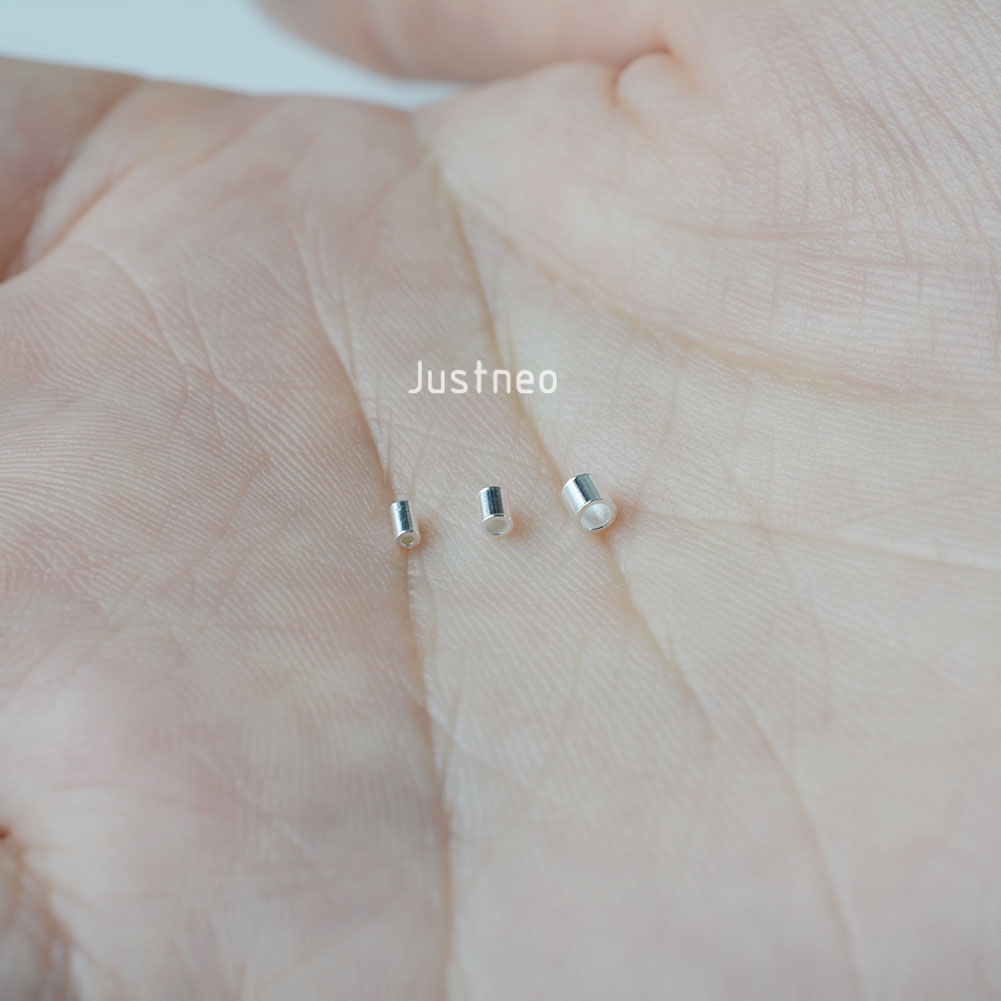 925 Sterling Silver Hypoallerg - Crimp Bead Tube avaliação e preço
