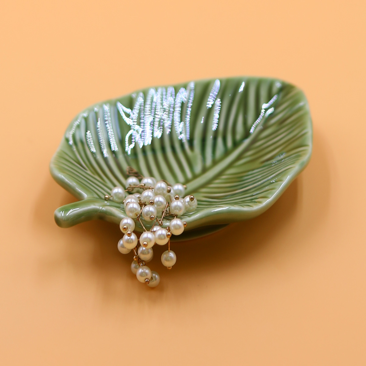 1Pcs Leaf-Shaped Jewelry Organ - Jewelry Making Tray avaliação e preço