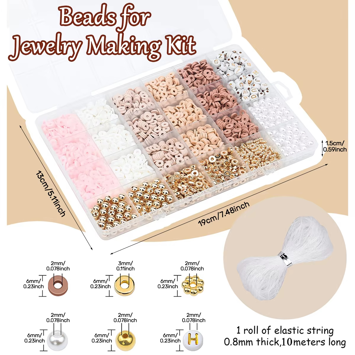 1970pcs light pink clay bead s - Jewelry Making In Clay avaliação e preço