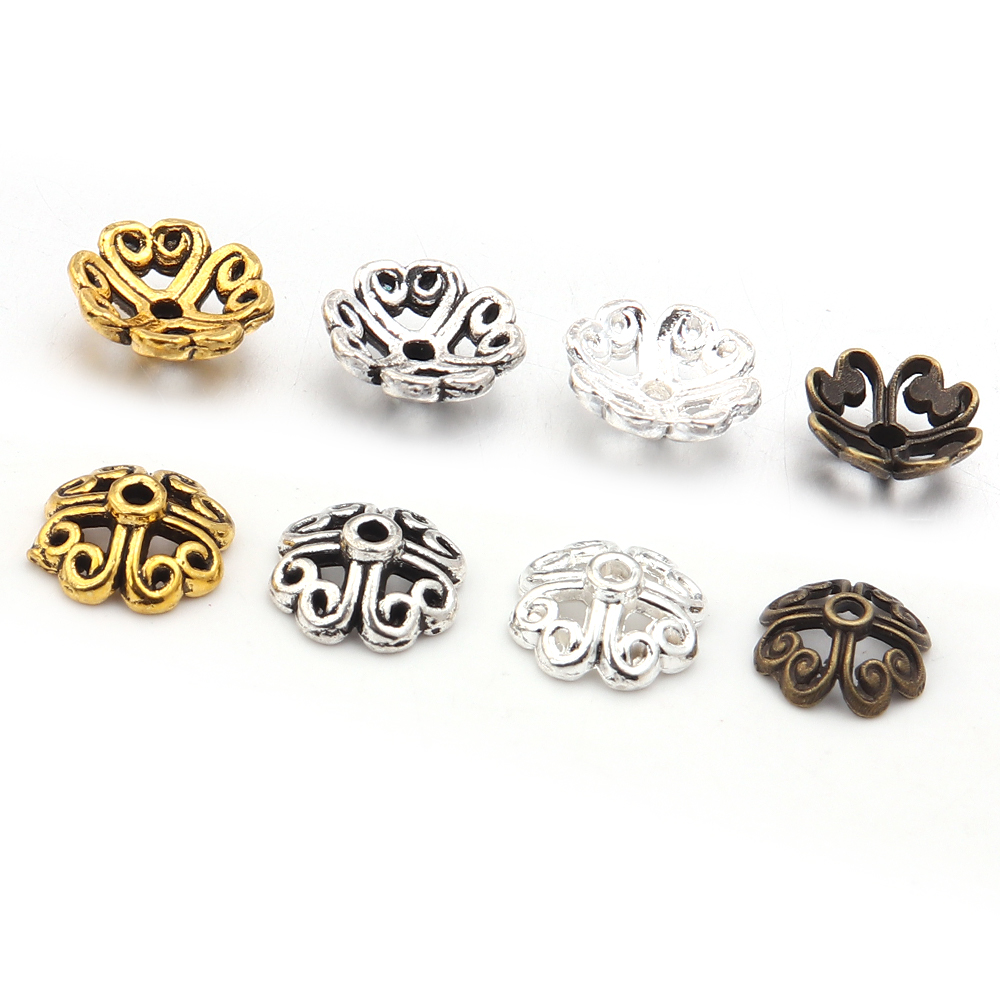 100pcs 8mm Alloy Hollow Out Fl - Jewelry Making Tray avaliação e preço