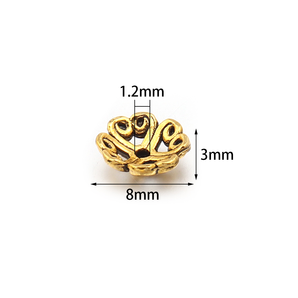 100pcs 8mm Alloy Hollow Out Fl - Jewelry Making Tray avaliação e preço