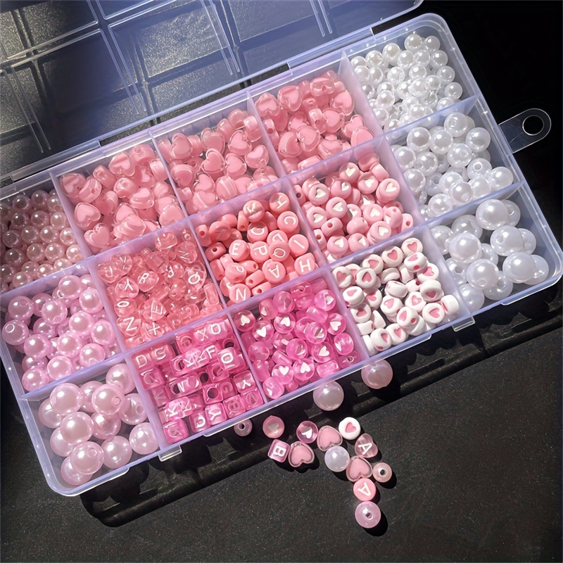 10-piece pink alphabet box, ac - Jewelry Making Diy Kit avaliação e preço
