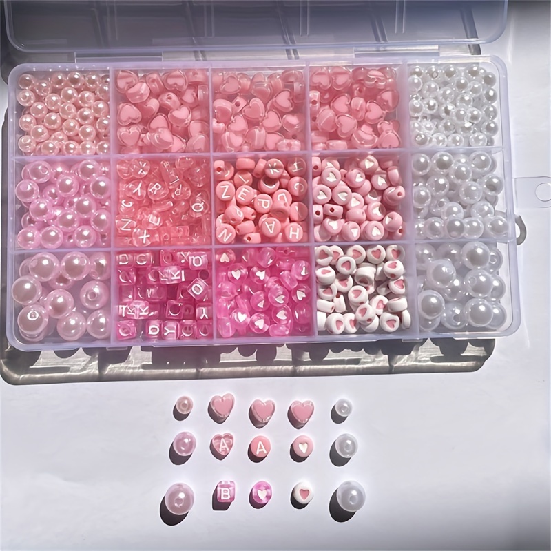 10-piece pink alphabet box, ac - Jewelry Making Diy Kit avaliação e preço