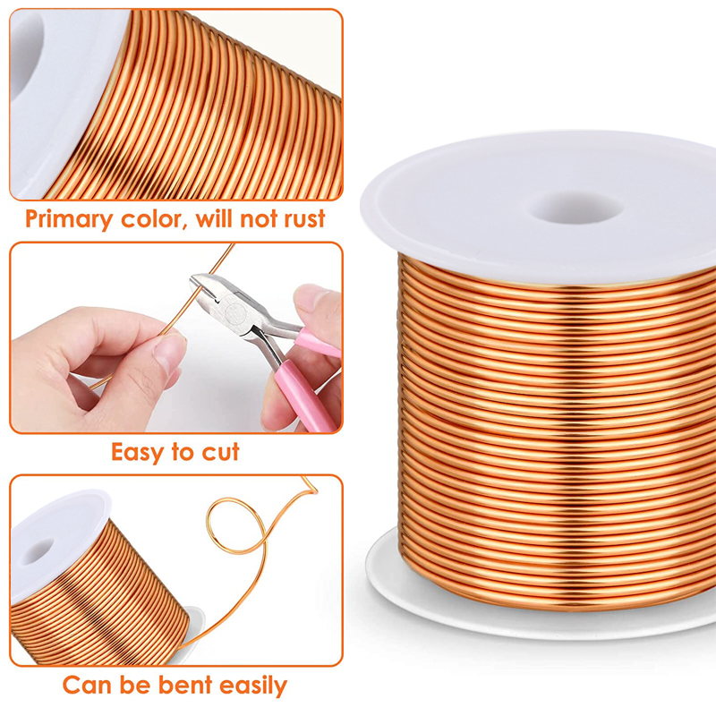 1-3Roll  Soft Copper Wire for  - Jewelry Making Wire avaliação e preço