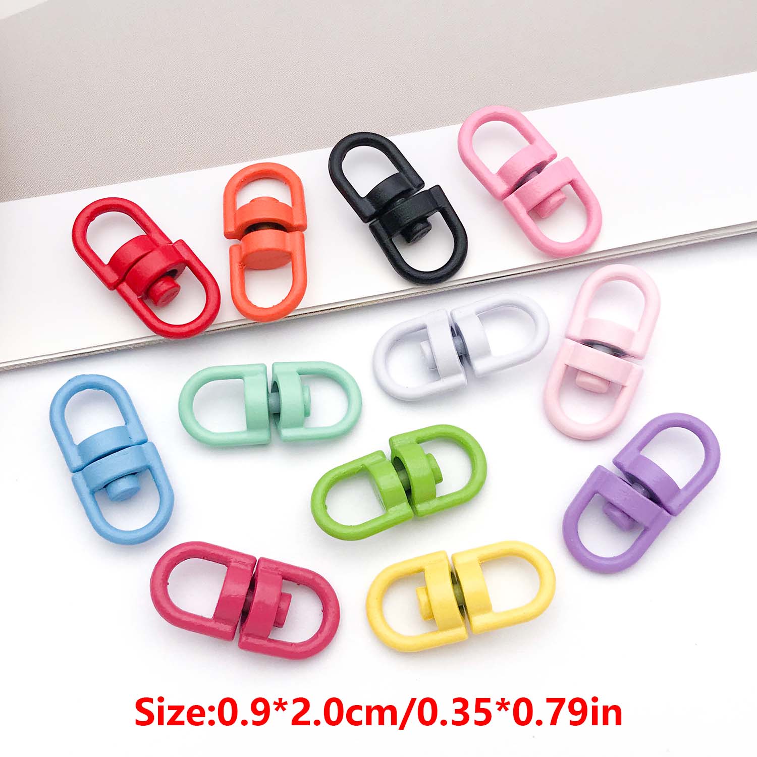 20pcs Metal Rotate Buckle Key  - Jewelry Making Hoops avaliação e preço