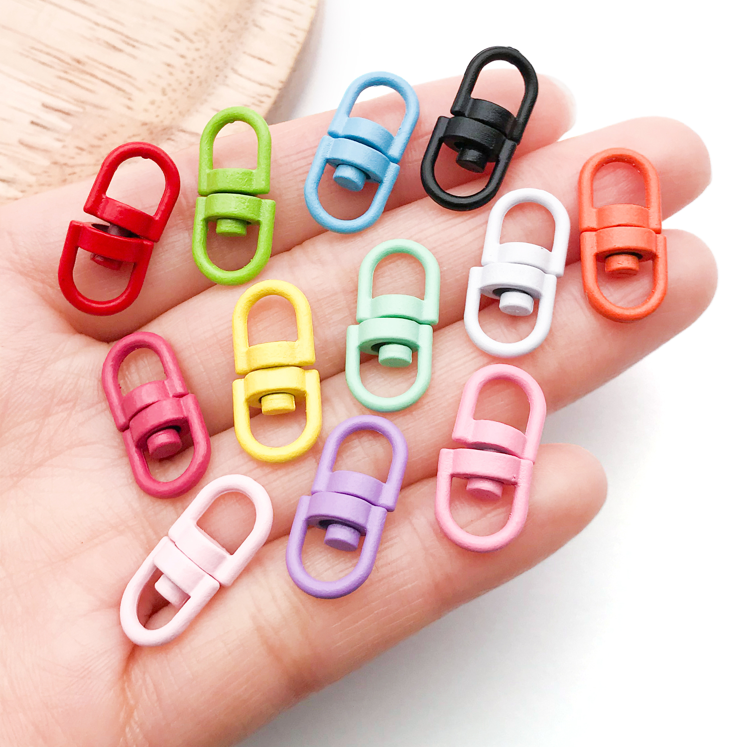 20pcs Metal Rotate Buckle Key  - Jewelry Making Hoops avaliação e preço
