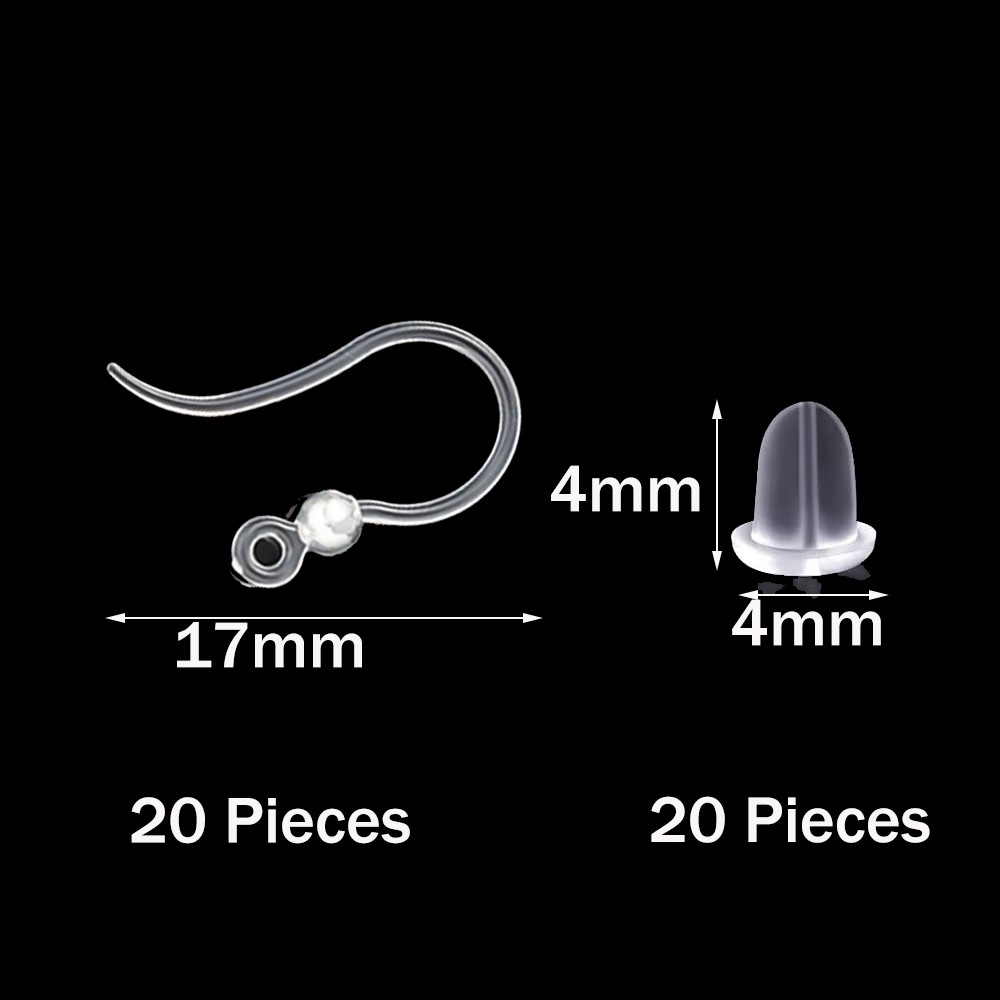 20pcs Plastic Earring Hooks Ea - Jewelry Making Wire avaliação e preço