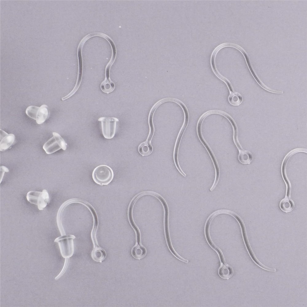 20pcs Plastic Earring Hooks Ea - Jewelry Making Wire avaliação e preço