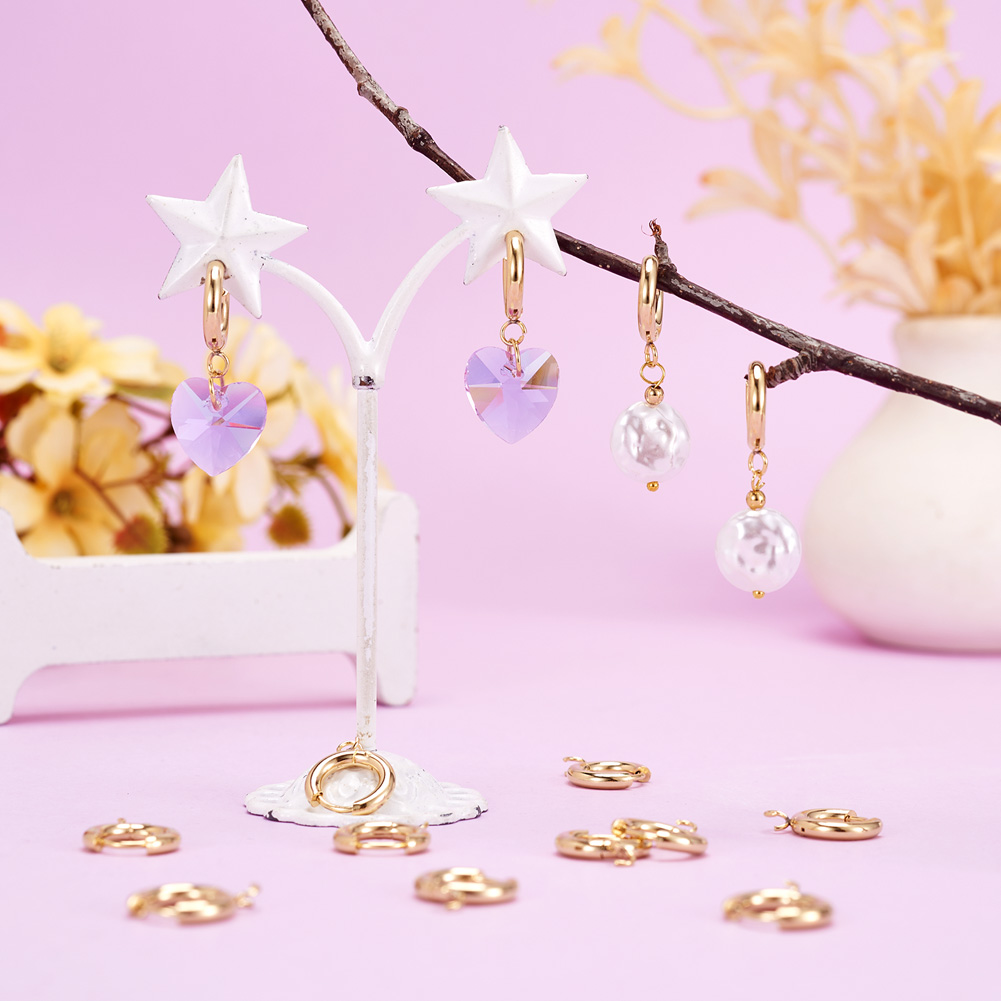 10pcs 201 Stainless Steel Hugg - Jewelry Making Hoops avaliação e preço