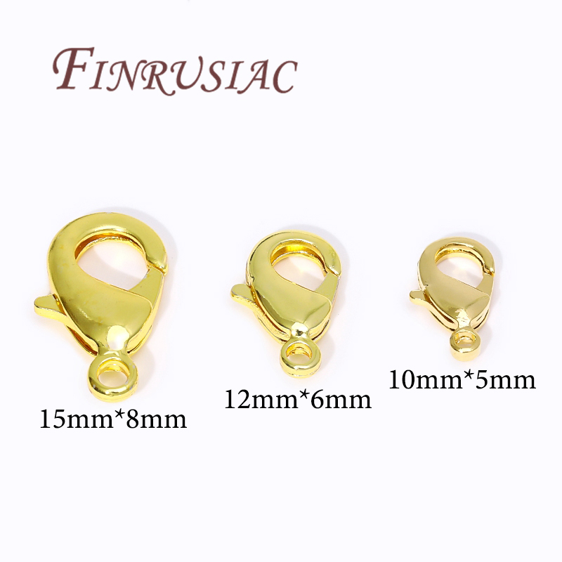 18K Gold Plated Lobster Clasps - Jewelry Making Gold avaliação e preço