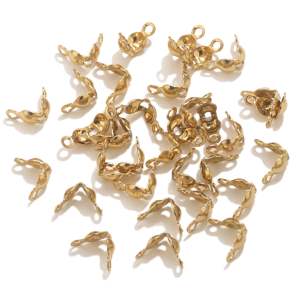 50pcs PVD Gold Plated Stainles - Jewelry Making Gold avaliação e preço