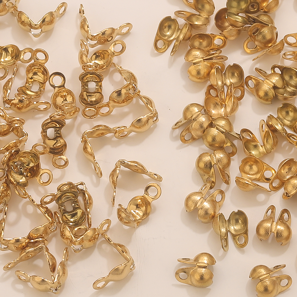 50pcs PVD Gold Plated Stainles - Jewelry Making Gold avaliação e preço
