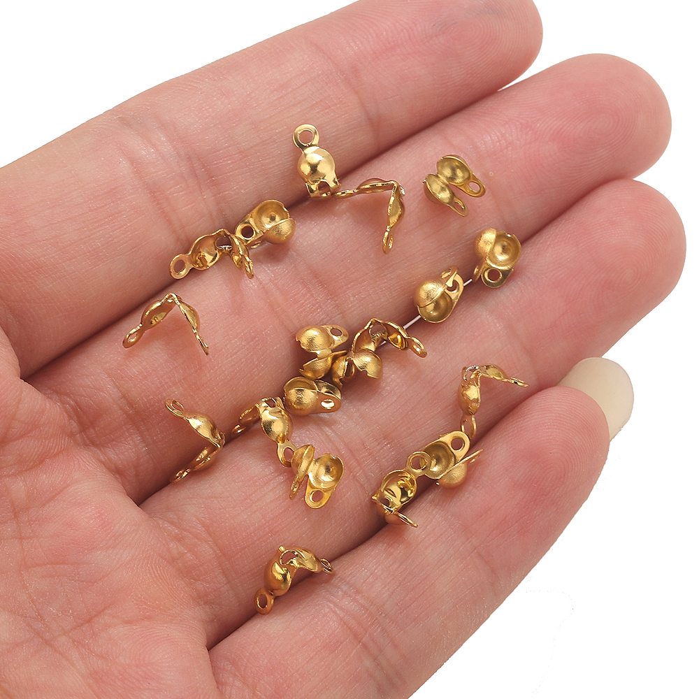 50pcs PVD Gold Plated Stainles - Jewelry Making Gold avaliação e preço