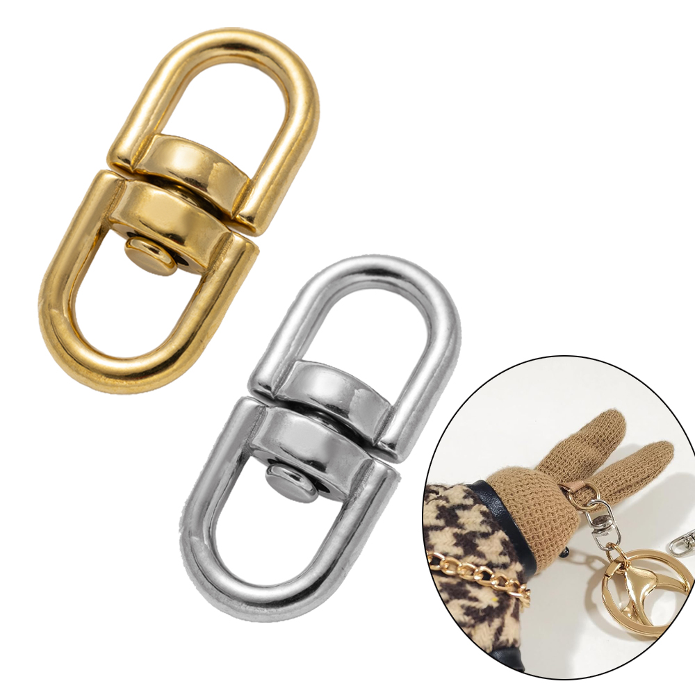 5Pcs Gold Stainless Steel Swiv - Jewelry Making Hoops avaliação e preço