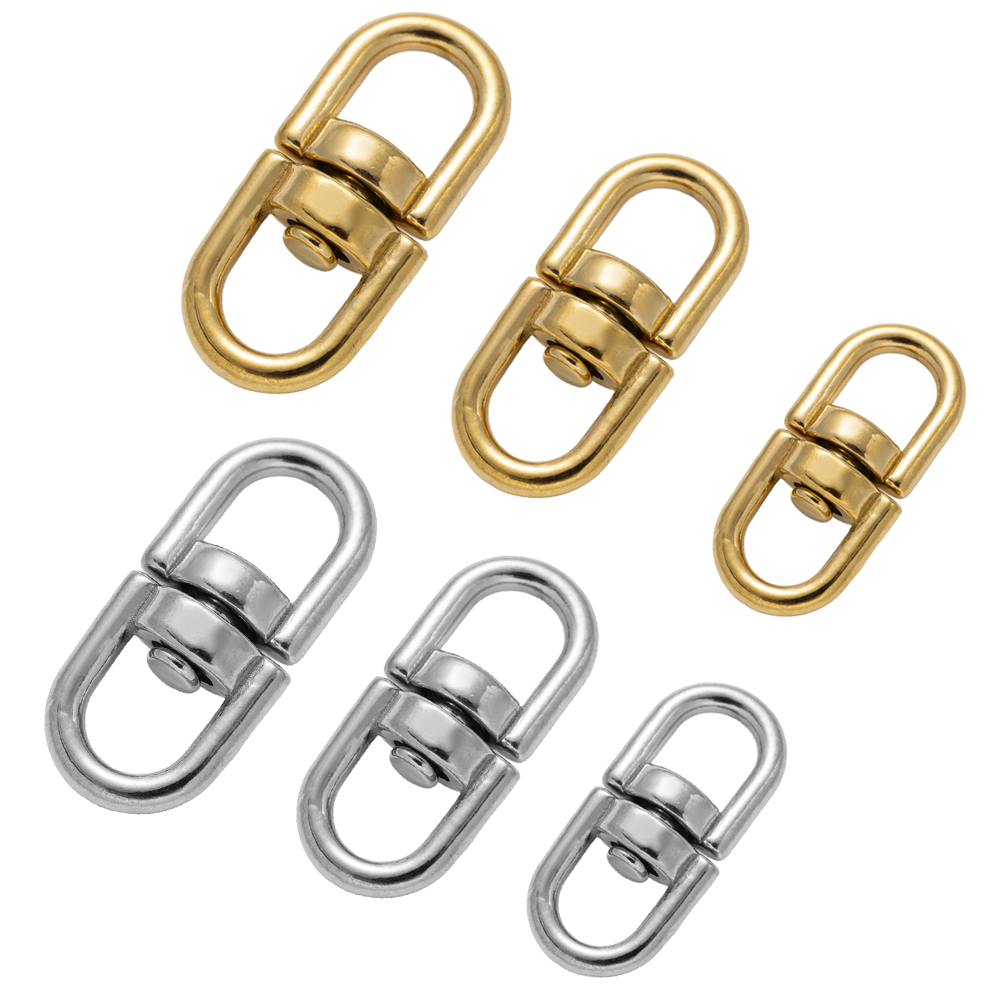 5Pcs Gold Stainless Steel Swiv - Jewelry Making Hoops avaliação e preço