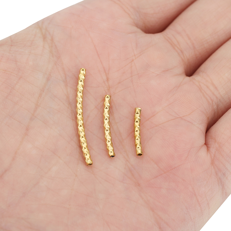 10pcs PVD Stainless Steel Curv - Crimp Bead Tube avaliação e preço