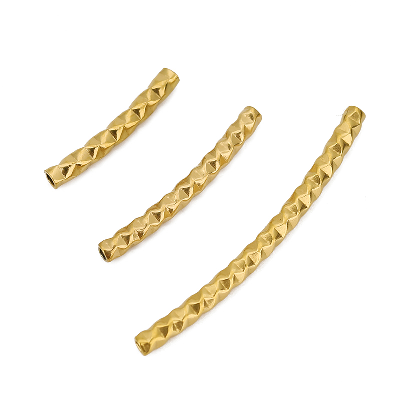 10pcs PVD Stainless Steel Curv - Crimp Bead Tube avaliação e preço