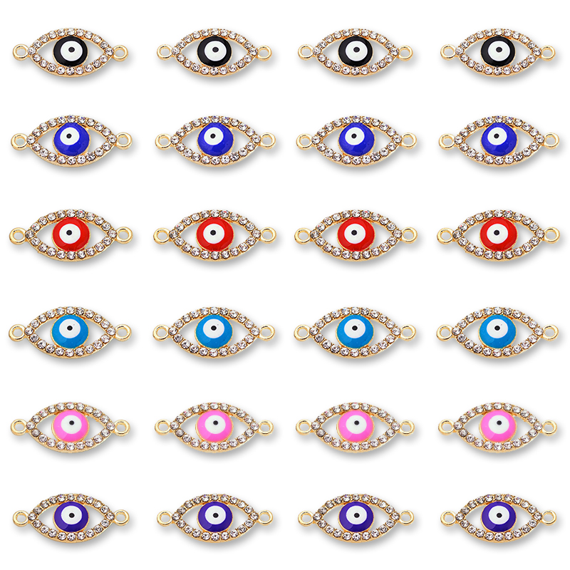 10Pcs 22*10MM Lucky Demon Eyes - Jewelry Making For Couples avaliação e preço