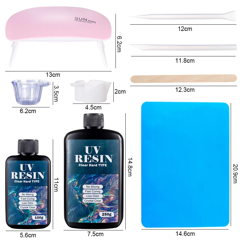 Hard UV Resin Glue Kit Fast Cu - Jewelry Making Techniques avaliação e preço