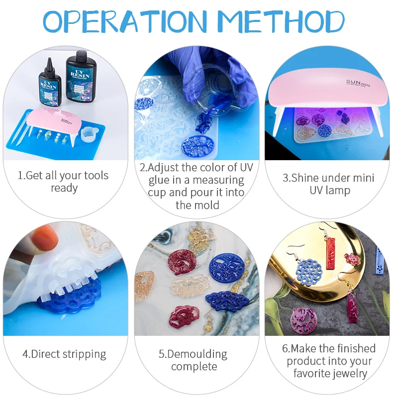 Hard UV Resin Glue Kit Fast Cu - Jewelry Making Techniques avaliação e preço