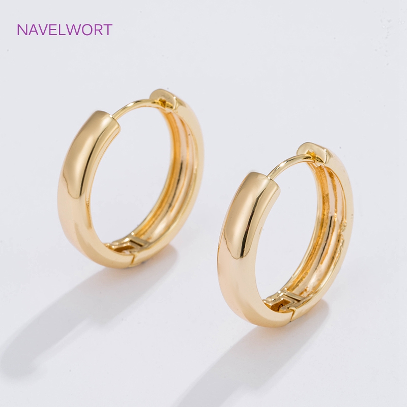 6 Sizes Gold Plated Circle Hoo - Jewelry Making Hoops avaliação e preço