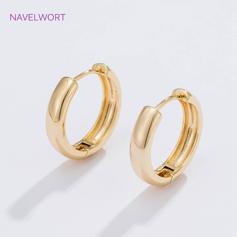 6 Sizes Gold Plated Circle Hoo - Jewelry Making Hoops avaliação e preço