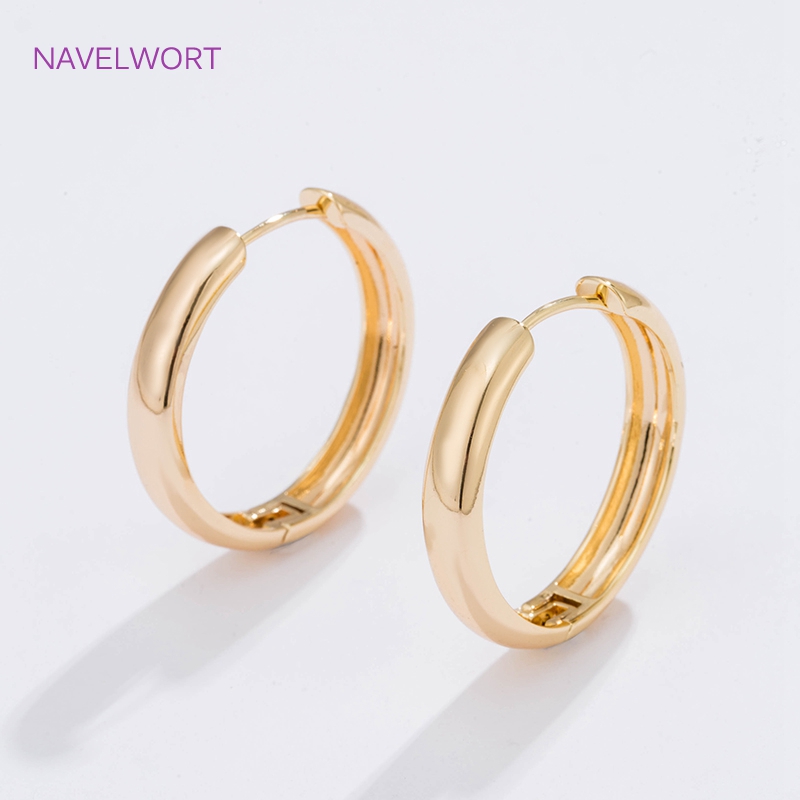 6 Sizes Gold Plated Circle Hoo - Jewelry Making Hoops avaliação e preço