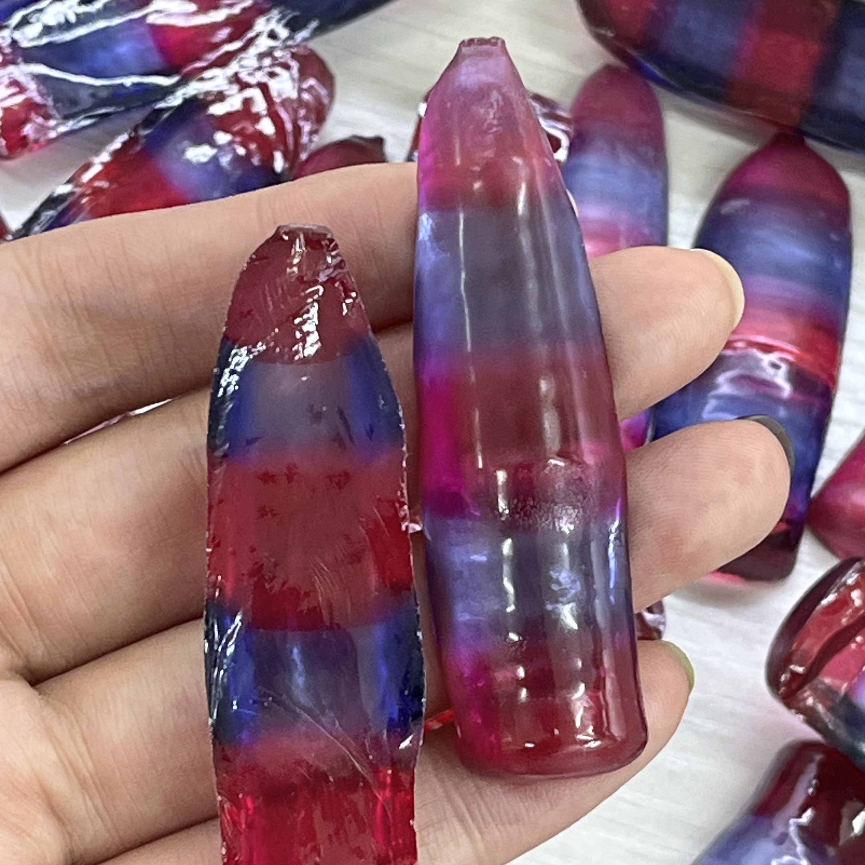 100g /Bag #32A Uncut Bi color  - Jewelry Making Raw Materials avaliação e preço